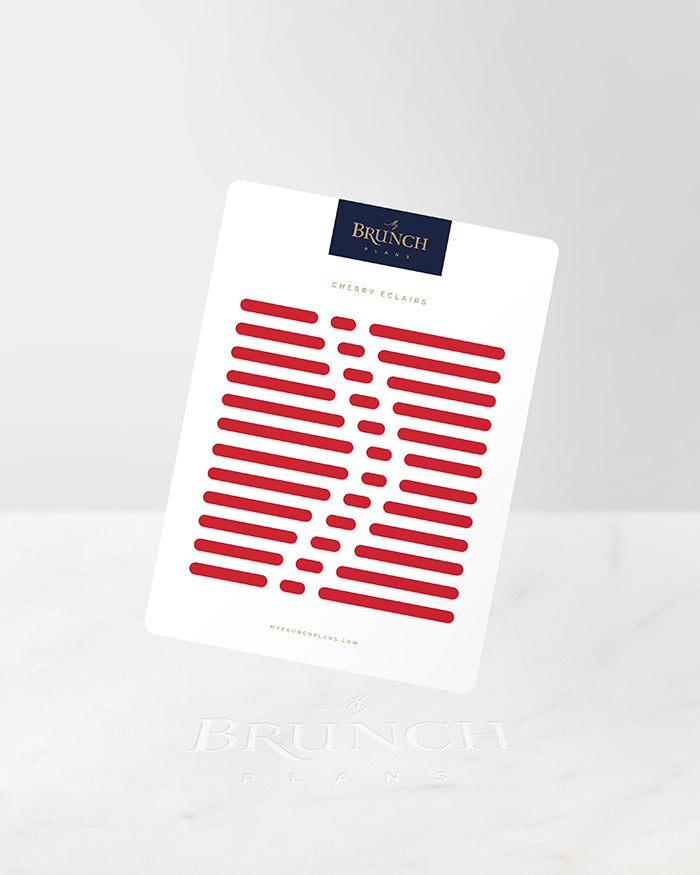 My Brunch Plans' eclair shaped planner sticker sheet in the color Cherry