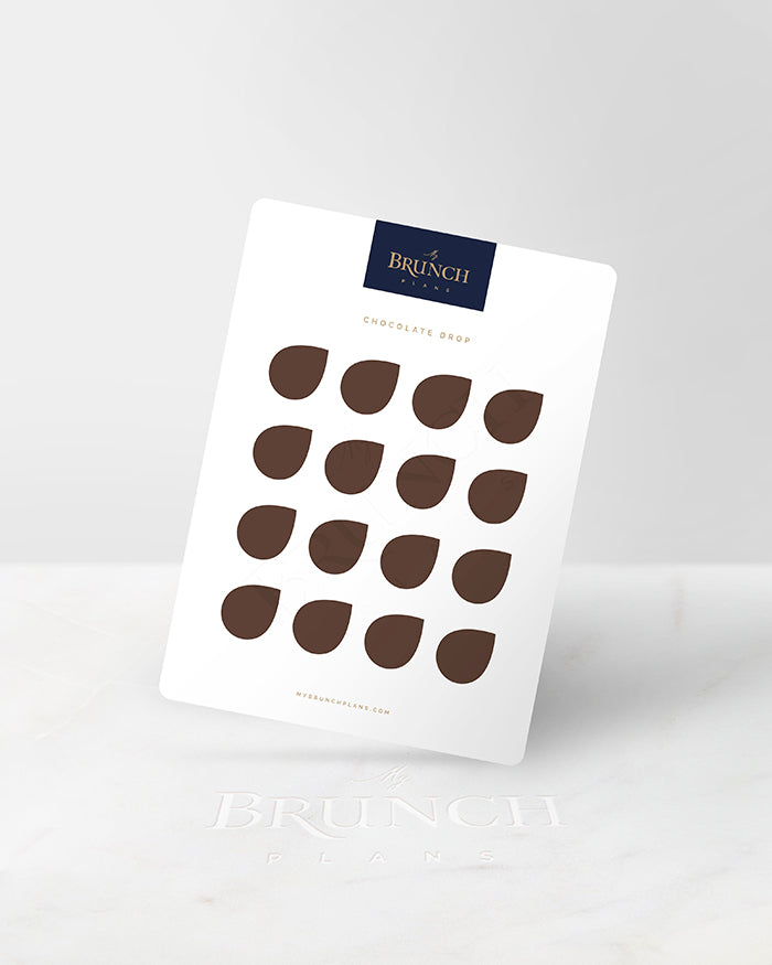 My Brunch Plans' drop shaped planner sticker sheet in the color Sesame