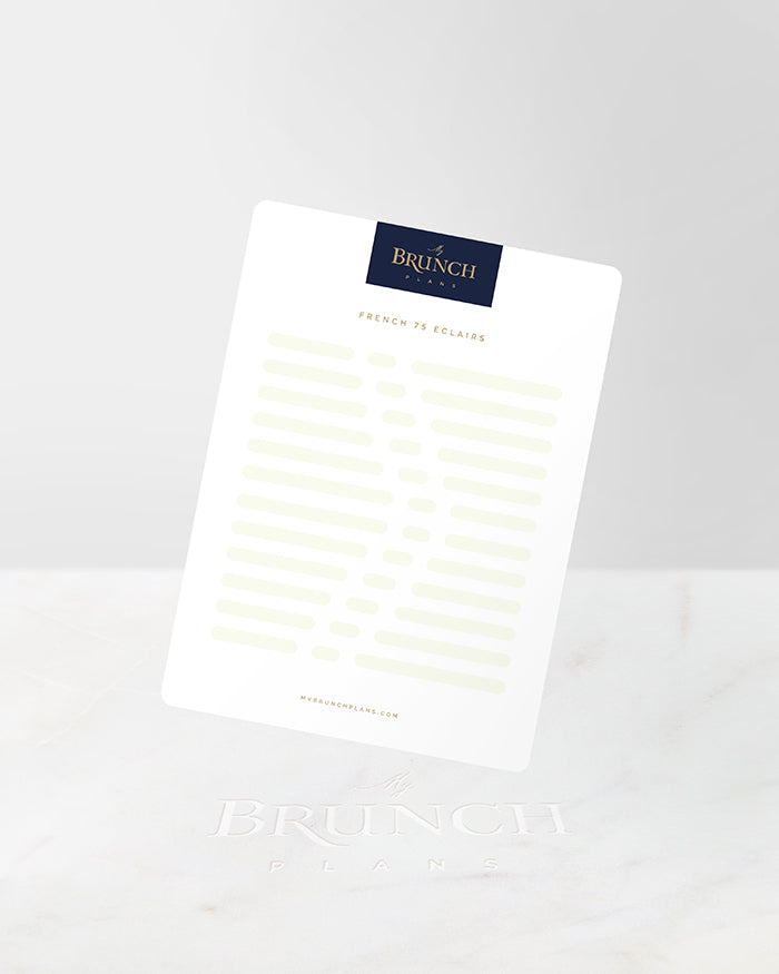 My Brunch Plans' eclair shaped planner sticker sheet in the color French 75