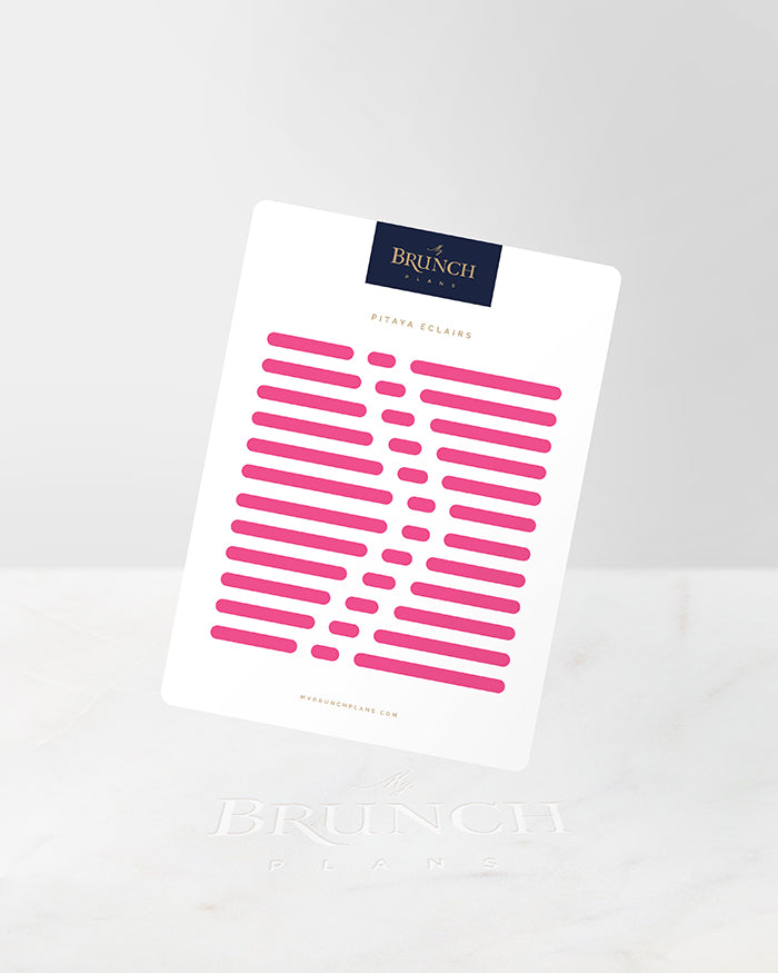 My Brunch Plans' eclair shaped planner sticker sheet in the color Pitaya