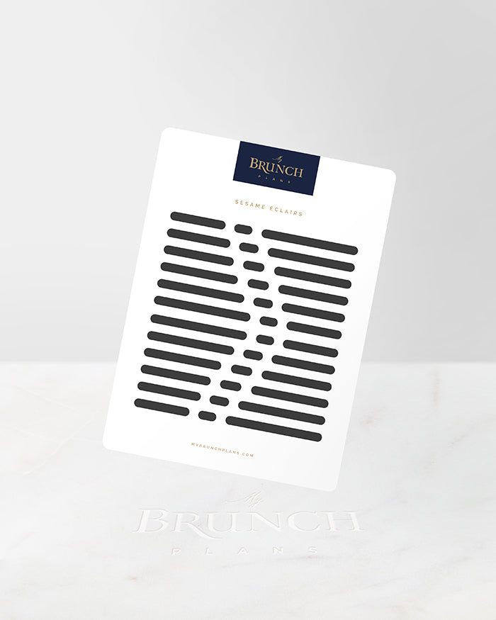 My Brunch Plans' eclair shaped planner sticker sheet in the color Sesame