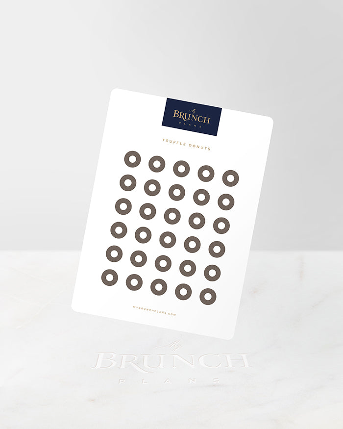 My Brunch Plans' donut shaped planner sticker sheet in the color Truffle