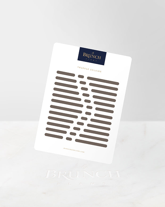My Brunch Plans' eclair shaped planner sticker sheet in the color Truffle
