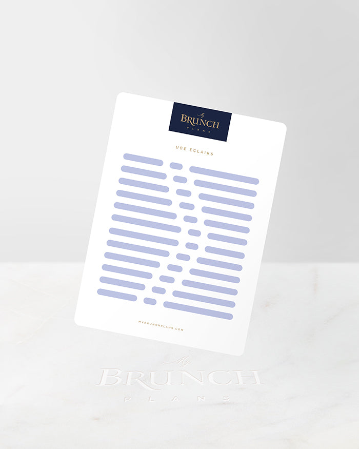 My Brunch Plans' eclair shaped planner sticker sheet in the color Ube