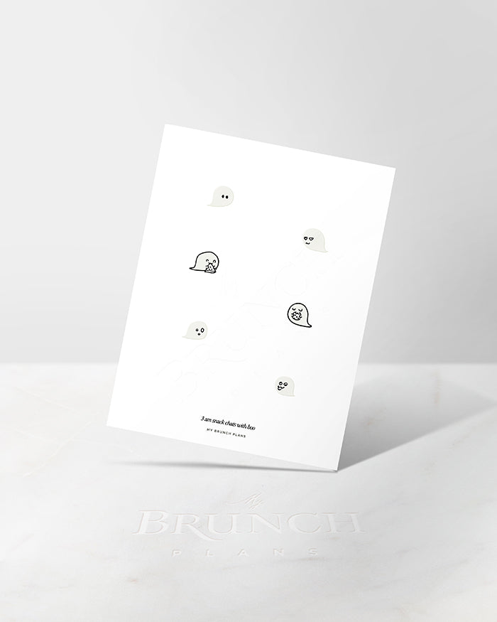 ghost snacking art print