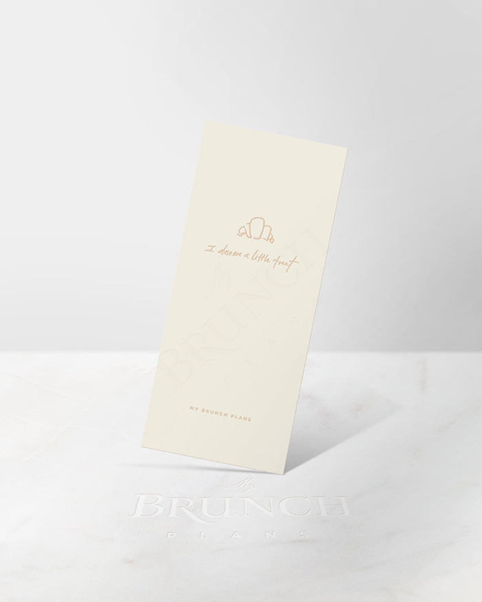 letterpressed croissant bookmark