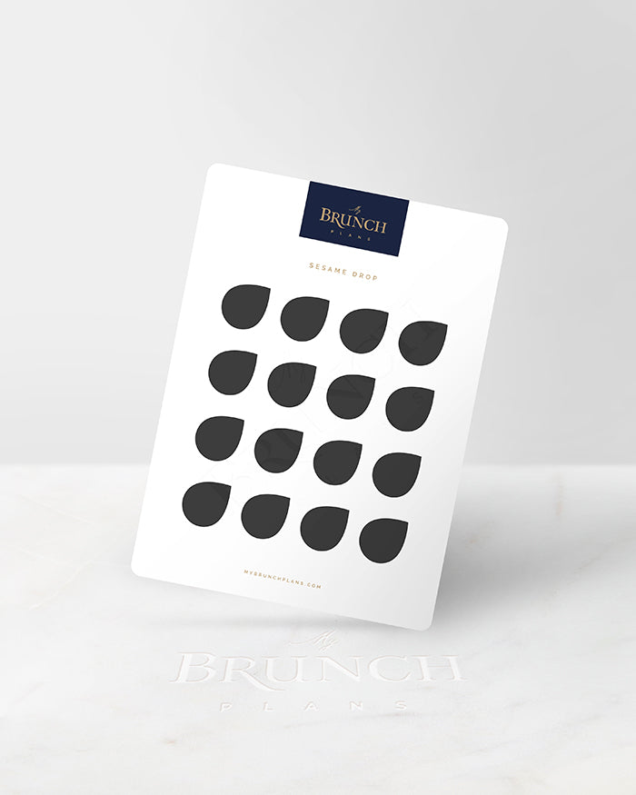 My Brunch Plans' drop shaped planner sticker sheet in the color Sesame