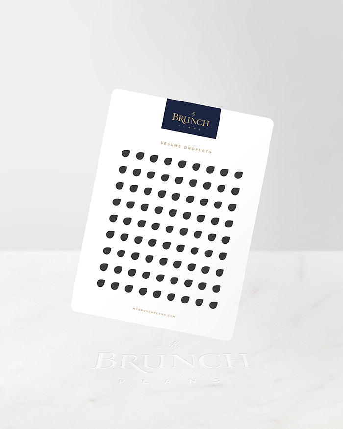 My Brunch Plans' droplet shaped planner sticker sheet in the color Sesame