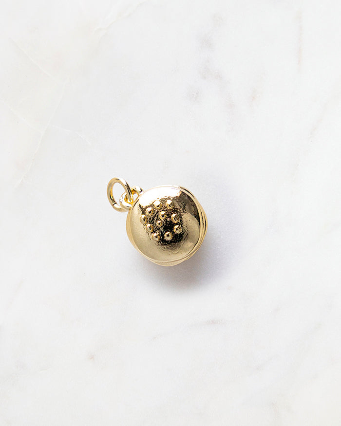 My Brunch Plans'  Hamburger Charm | 16k Gold Plated on a marble background, perfect for planners, notebooks and more.