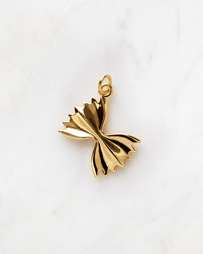 My Brunch Plans'  Farfelle Charm | 18k Gold Plated on a marble background, perfect for planners, notebooks and more.