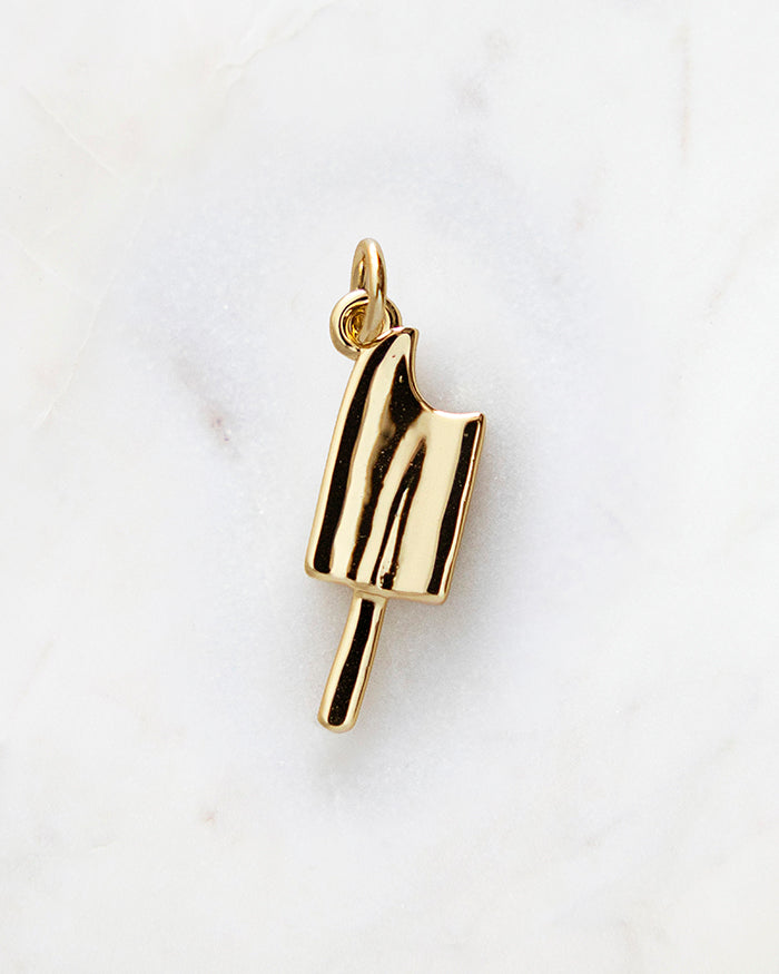My Brunch Plans'  Popsicle Charm | 18k Gold Plated  on a marble background, perfect for planners, notebooks and more.